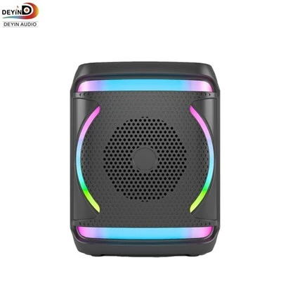 Portátil de alta qualidade de 4 polegadas para alto-falante Bluetooth com torres de som e luzes Boombox externo sem fio